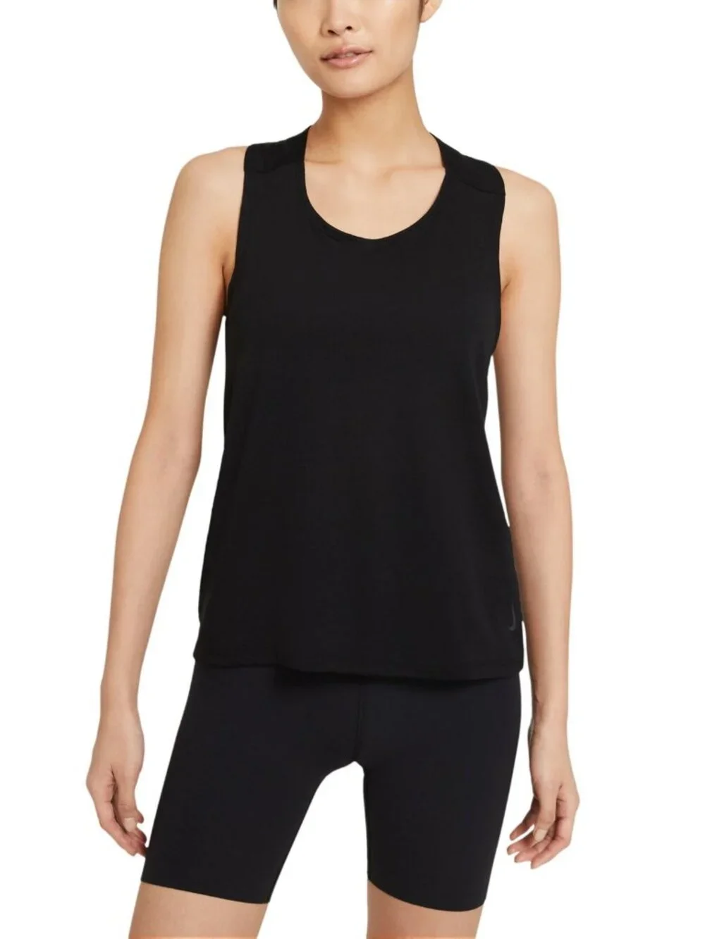 Nike Womens Yoga Mesh Twist-Racerback Tank Top
